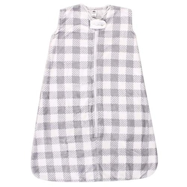 Hudson Baby Unisex Baby Plush Sleeping Bag Sack Blanket Gray Plaid 612 Months