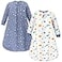 Hudson Baby Unisex Baby Premium Quilted Long Sleeve Sleeping Bag and Wearable Blanket Space 2Pack 06 Months