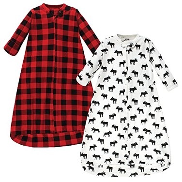 Hudson Baby Unisex Baby Cotton LongSleeve Wearable Sleeping Bag Sack Blanket Moose 39 Months