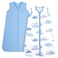 TILLYOU 2 Pack Infant Sleep Sack 06 Months 100 Cotton Wearable Blanket 05 TOG Sleeveless Summer Sleep Sacks with 2Way Zipper Small Cloud Blue
