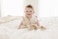 Marlowe & Marlowe Co Organic Cotton Muslin Bunny Lovey Security Blanket 12 in x 15 in Natural Sand