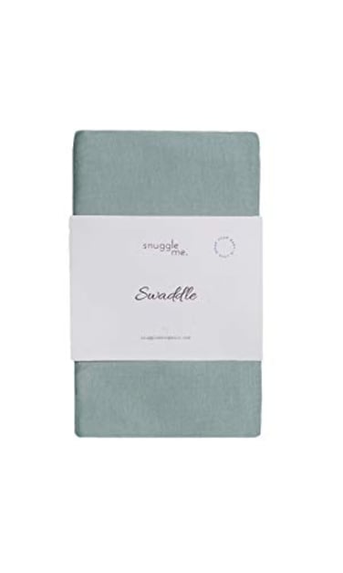 snuggle me Swaddle Organic Cotton Swaddle Blanket Soft Stretch 47 x 47 inches Slate