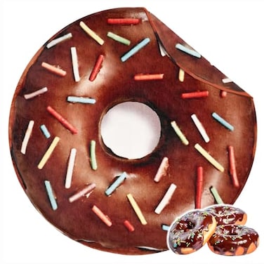 Bnuitland Brown Donut Blanket 300 GSM Double Sided Giant Realistic Funny Gift Throw for Sofa Bed Super Soft Novelty Food Blanket for KidsPets and Adults