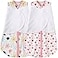 BSTOPPT Newborn Sleep Sack Baby Swaddle36 Months3Way Adjustable Wearable Blanket100 Rayon Cotton Swaddling Sleeping BagTOG 05HeartFloral