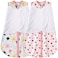 BSTOPPT Newborn Sleep Sack Baby Swaddle36 Months3Way Adjustable Wearable Blanket100 Rayon Cotton Swaddling Sleeping BagTOG 05HeartFloral