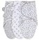The Peanutshell Baby Swaddle Blankets for Boys or Girls Grey Safari Animals Stars 3 Pack Wrap Set MediumLarge