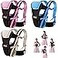CdyBox Adjustable 4 Positions Carrier 3D Backpack Pouch Bag Wrap Soft Structured Ergonomic Sling Front Back Newborn Baby Infant Blue
