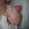 mushie Baby Wrap Carrier Organic Cotton and Elastane Infant Sling for Newborn and Babies 835 lbs Blush