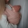 mushie Baby Wrap Carrier Organic Cotton and Elastane Infant Sling for Newborn and Babies 835 lbs Blush