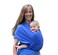 Simply Essential Baby Wrap Carrier Soft Stretchy Cotton Baby Wrap Baby Sling Nursing Cover Up for use with NewbornToddler Evenly distributes Weight for More Comfortable Carrying Royal Blue