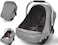 MARLIFER Baby Car Seat Cover Large Mesh Window Breathable Fabric Infant Windproof Canopy Universal Fit CarSeat Covers for Babies Machine Washable Gray