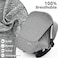 MARLIFER Baby Car Seat Cover Large Mesh Window Breathable Fabric Infant Windproof Canopy Universal Fit CarSeat Covers for Babies Machine Washable Gray