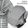 MARLIFER Baby Car Seat Cover Large Mesh Window Breathable Fabric Infant Windproof Canopy Universal Fit CarSeat Covers for Babies Machine Washable Gray