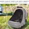 MARLIFER Baby Car Seat Cover Large Mesh Window Breathable Fabric Infant Windproof Canopy Universal Fit CarSeat Covers for Babies Machine Washable Gray
