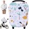 Hicoco Multiuse Carseat Canopy Cover Breathable Breastfeeding Covers Car Seat Covers for Babies Stroller Canopy Cover Cute Dinosaur