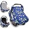 TANOFAR Breathable Baby Car Seat Cover Extra Large Mesh Window for Summer Lightweight Infant Windproof Canopy MustHave Baby Gift Dinosaur