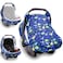 TANOFAR Breathable Baby Car Seat Cover Extra Large Mesh Window for Summer Lightweight Infant Windproof Canopy MustHave Baby Gift Dinosaur