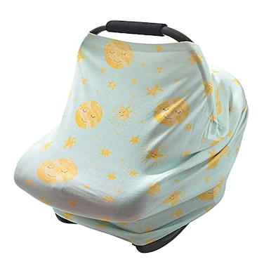 Little Tots Stretchy Baby Car Seat Covers for Newborns Infant Car Canopy Extra Soft and Stretchy Nursing Covers for Moms Shinning Night