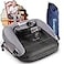 Hiccapop NeoBoost Inflatable Toddler Booster Seat for Dining Table Portable QuickInflate Design AntiSlip Base Secure Straps EasyClean Perfect for Home Travel BlackGray