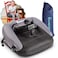 Hiccapop NeoBoost Inflatable Toddler Booster Seat for Dining Table Portable QuickInflate Design AntiSlip Base Secure Straps EasyClean Perfect for Home Travel BlackGray
