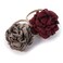 My Lello Baby Girl Ruffle Singed Rose Nylon Elastic Headbands Set 2pcs Small Burgundy Truffle