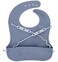 BUSY BABY Bungee Bib Adjustable Silicone Bib with Pocket Tether System for MessFree Meals with Babies Toddlers