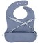 BUSY BABY Bungee Bib Adjustable Silicone Bib with Pocket Tether System for MessFree Meals with Babies Toddlers