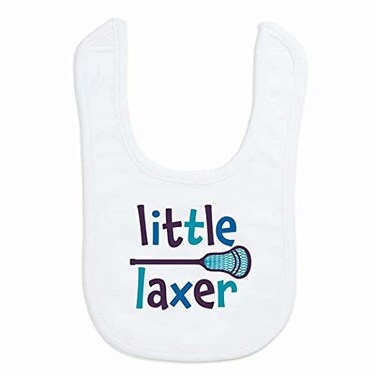 ChalkTalkSPORTS Lacrosse Baby Bib Soft Microfiber Infant Bib Lacrosse Baby Gift Little Laxer