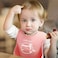 Eimmabey Silicone Bibs for Babies and Toddlers 2 Sets Adjustable Waterproof Soft with 3D Food Catcher Whale Cats Pattern for Girls