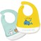 Eimmabey Silicone Bibs for Babies and Toddlers 2 Sets Adjustable Waterproof Soft with 3D Food Catcher Whale Cats Pattern for Girls