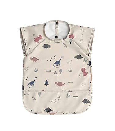 GZMM Waterproof Baby BibsInfant Toddler Extra Cover Feeding Bib With Food CatcherEasy Clean Washable