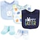 Hudson Baby Unisex Baby Cotton Bib and Sock Set Hoppy Easter One Size