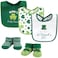 Hudson Baby Unisex Baby Cotton Bib and Sock Set Lucky Charm One Size