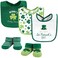 Hudson Baby Unisex Baby Cotton Bib and Sock Set Lucky Charm One Size