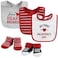 Hudson Baby Unisex Baby Cotton Bib and Sock Set Valentine Heartbreaker One Size