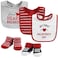 Hudson Baby Unisex Baby Cotton Bib and Sock Set Valentine Heartbreaker One Size