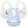 YINGJEE Silicone Bibs for Babies 3 Pcs Adjustable Waterproof with Feeding Bibs Color 08