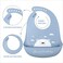 YINGJEE Silicone Bibs for Babies 3 Pcs Adjustable Waterproof with Feeding Bibs Color 08