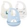 YINGJEE Silicone Bibs for Babies 3 Pcs Adjustable Waterproof with Feeding Bibs Color 08