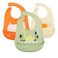 YINGJEE Silicone Feeding Bibs 3pc Adjustable Waterproof Bibs color 07