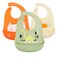 YINGJEE Silicone Feeding Bibs 3pc Adjustable Waterproof Bibs color 07