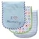 Luvable Friends Unisex Baby Cotton Burp Cloths with Fiber Filling Blue Mom One Size