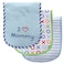 Luvable Friends Unisex Baby Cotton Burp Cloths with Fiber Filling Blue Mom One Size