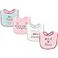 Luvable Friends Unisex Baby Cotton Drooler Bibs with Fiber Filling Heart One Size