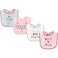 Luvable Friends Unisex Baby Cotton Drooler Bibs with Fiber Filling Heart One Size