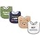 Luvable Friends Unisex Baby Cotton Drooler Bibs with Fiber Filling Genius One Size