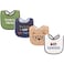 Luvable Friends Unisex Baby Cotton Drooler Bibs with Fiber Filling Genius One Size