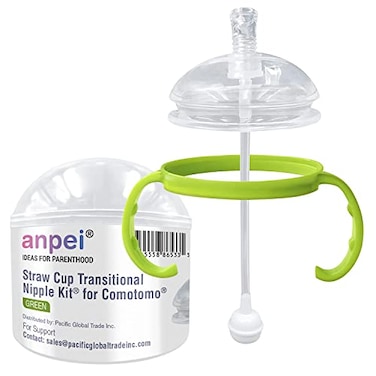 ANPEI Straw Sippy Cup Transitional Nipple Kit for Comotomo Baby Bottles 5 oz and 8 oz