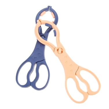 DOITOOL 2pcs Baby Bottle Scissor Anti Slip Feeder Clamp Milk Bottle Clamp Bottle Tong Feeder Pacifier Tong