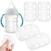 Abaodam 4Pcs Silicone Baby Bottle Sleeves Protection Cap Milk AntiSlip Glass Feeding Bottle Protector Covers with Scale Visibility Shockproof Nursery Cup Sleeve for Infants 335X224 inch